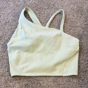 lululemon athletica Light Yellow Cropped Tank